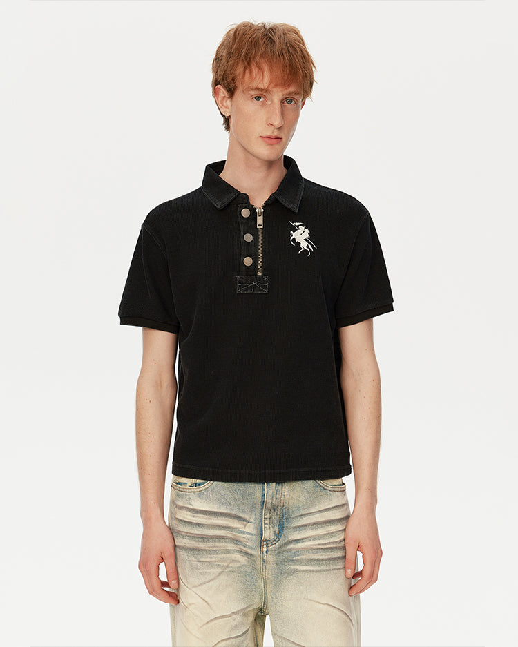 MADWITCH WASHED POLO TEE #AW26013