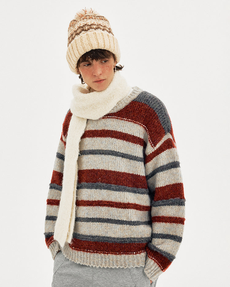 MADWITCH CONTRAST STRIPE SWEATER #91335