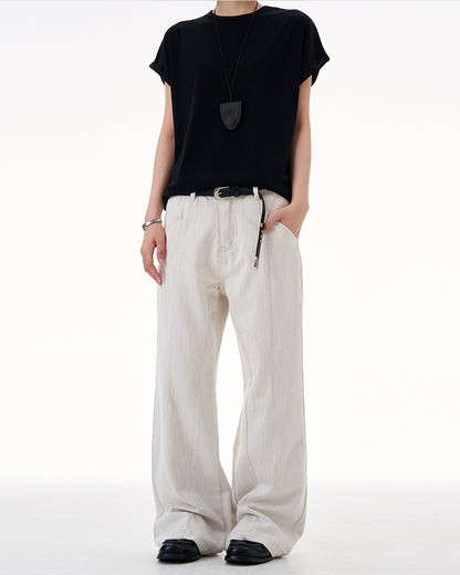 MADWITCH LINEN BLEND WHITE JEANS #CK9657
