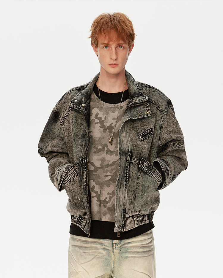 MADWITCH FADED DECONSTRUCTED JACKET #Z2711