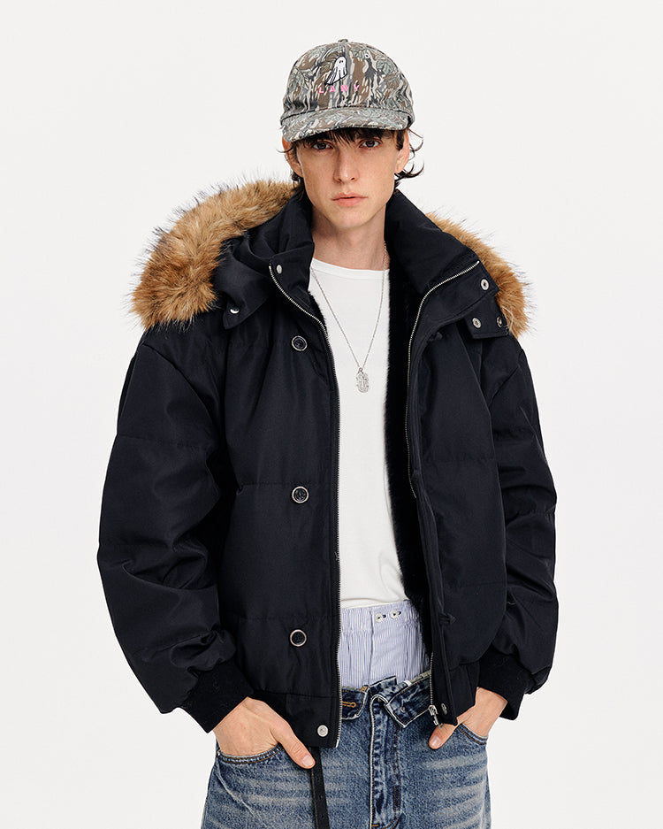MADWITCH HOODED MINIMALIST DOWN JACKET #630321