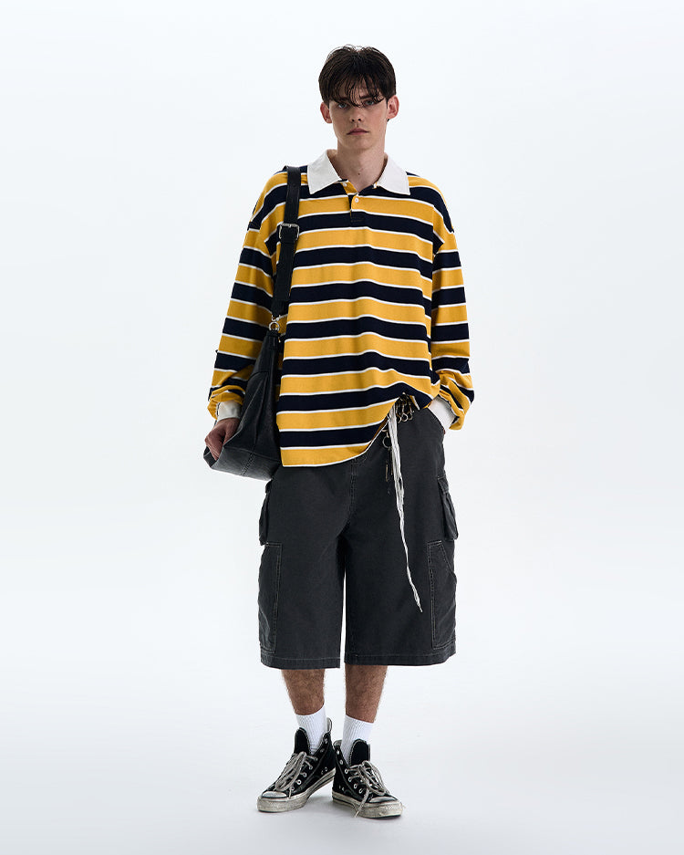 MADWITCH COLORBLOCK STRIPED LONG SLEEVE TEE #T56