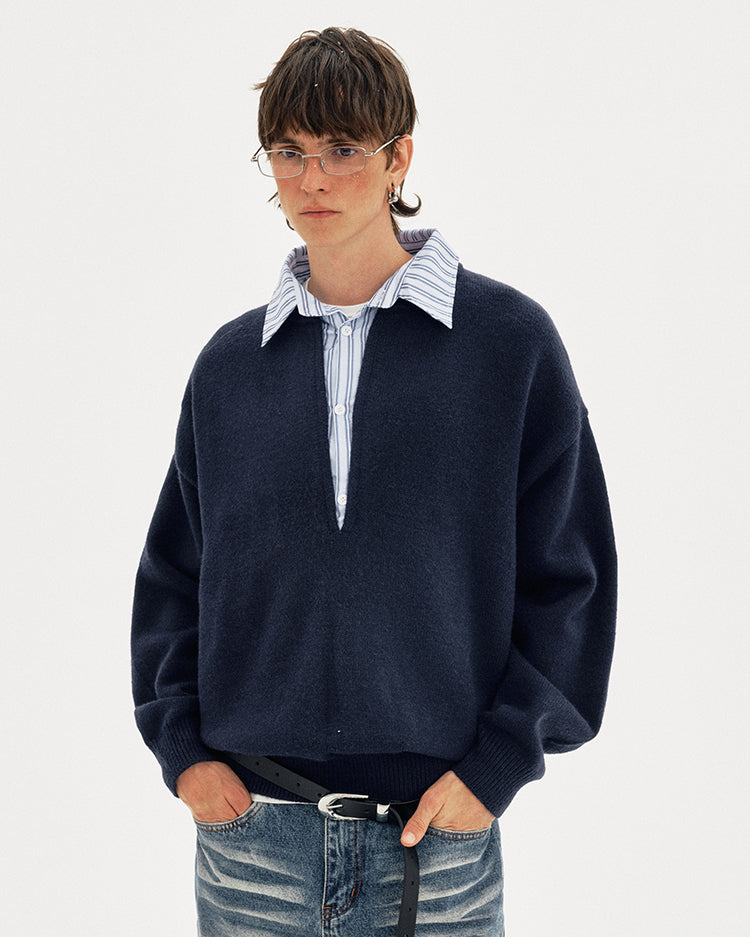 MADWITCH LAYER COLLAR SWEATER #1141