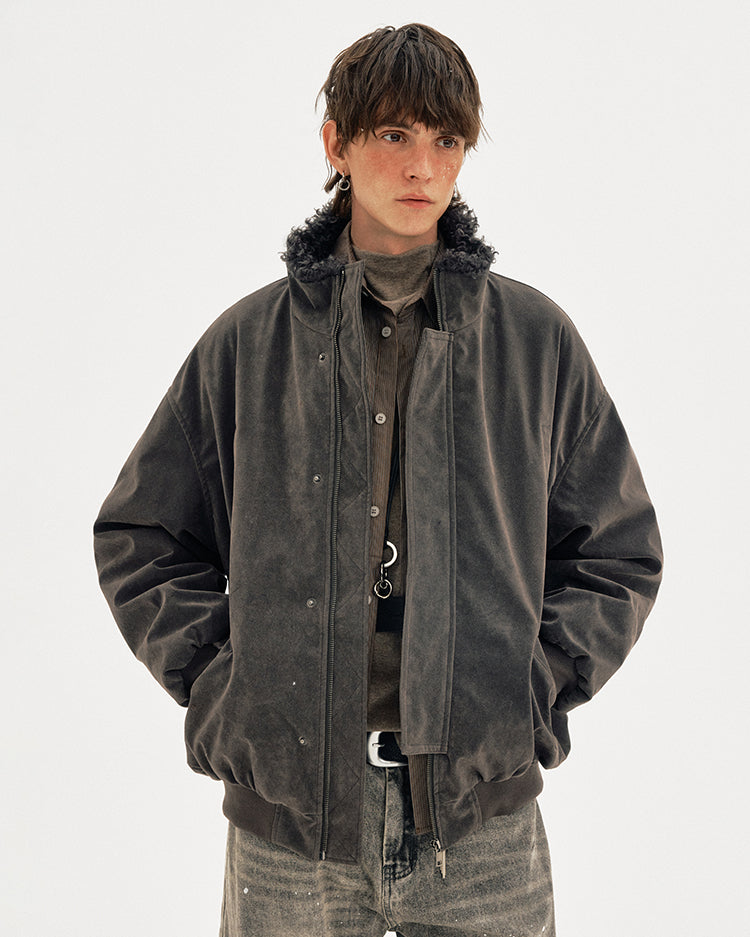 MADWITCH SUEDE SHEAR PARKA #AW25149