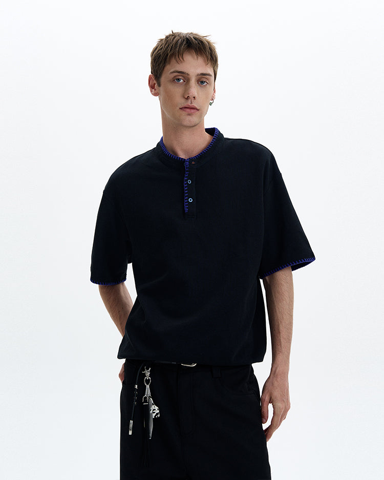 MADWITCH HENLEY NECK TEE #C1699X25