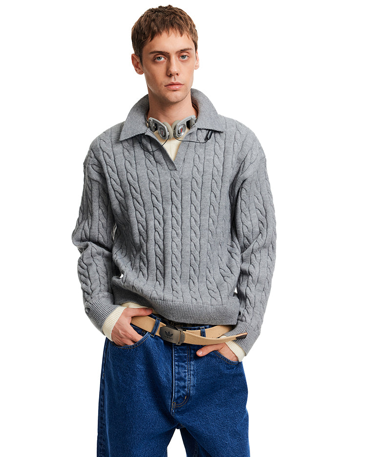 MADWITCH TWIST COLLAR KNIT #C2509Q25