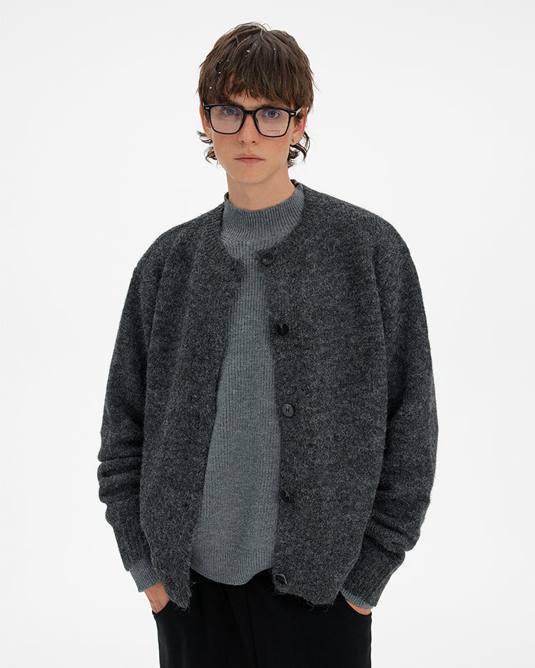 MADWITCH ATMOSPHERIC BUTTONED WOOL CARDIGAN #27399