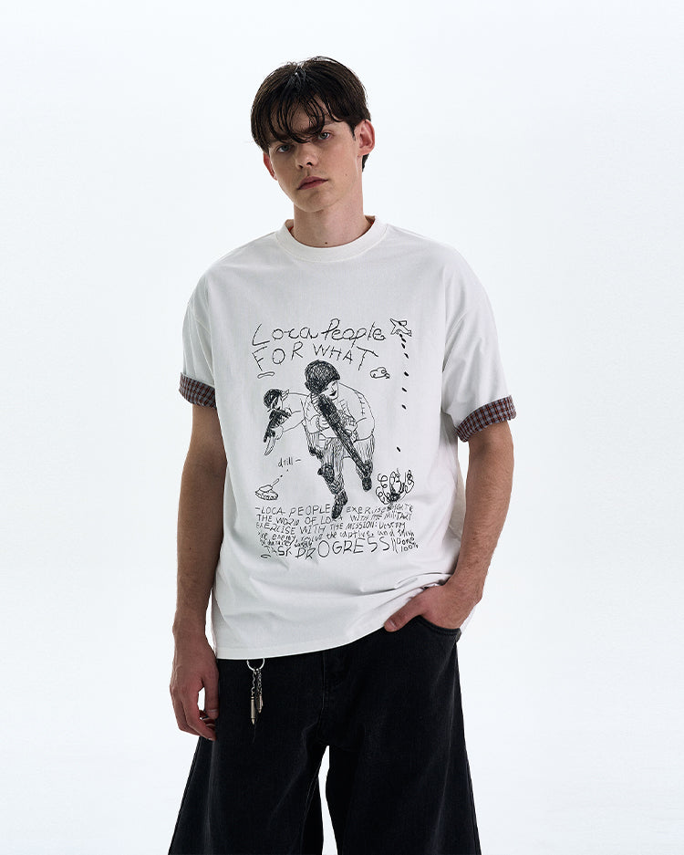 MADWITCH GRAFFITI PRINT TEE #T9503