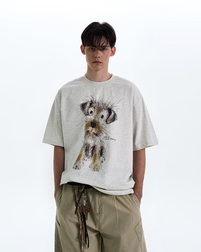 MADWITCH PUPPY PRINT TEE #990599