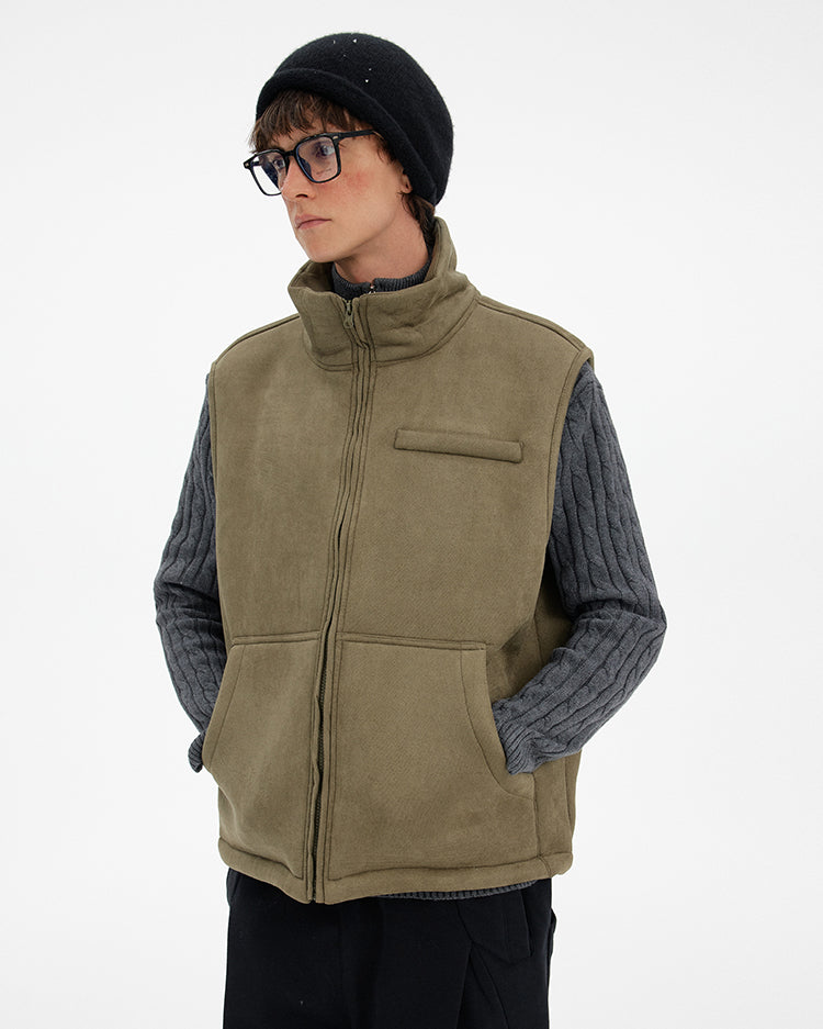 MADWITCH RETRO SUEDE FLEECE VEST #N1720