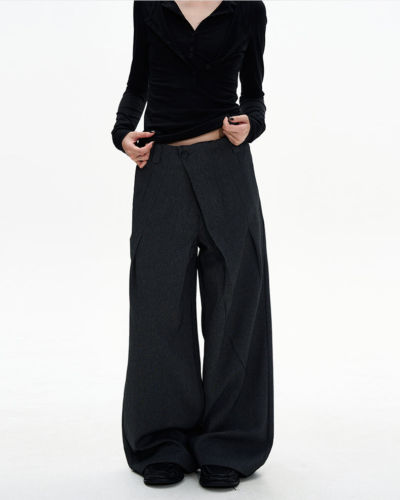 MADWITCH DIAGONAL FOLD PANTS #GPC6900