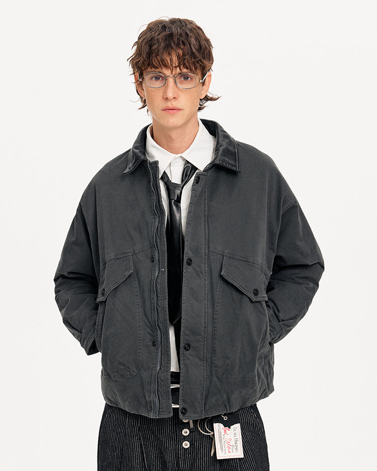 MADWITCH BARN STYLE LEATHER COLLAR JACKET #25550