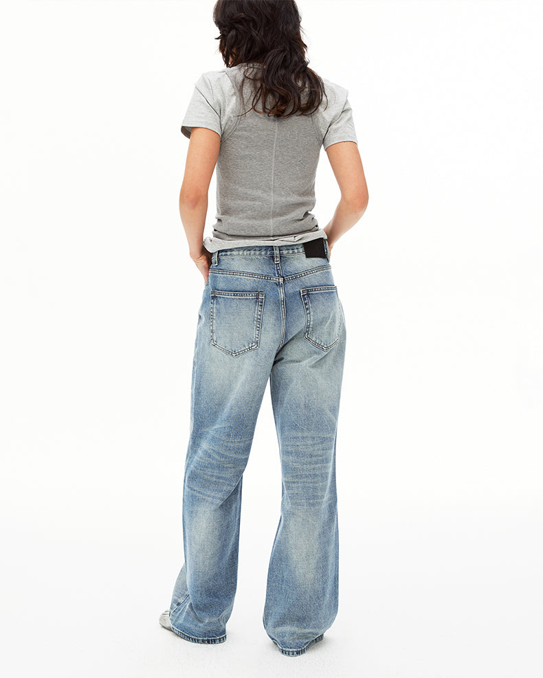 MADWIT WASHED STRAIGHT JEANS #GP9791