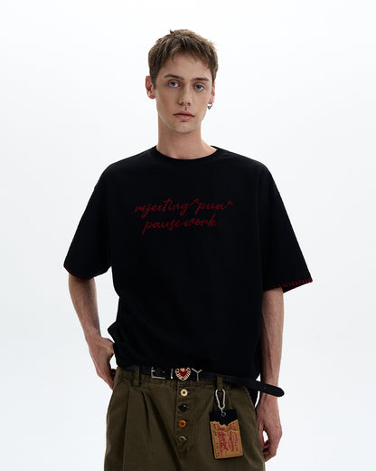 MADWITCH VERSATILE EMBROIDERED T-SHIRT #880312