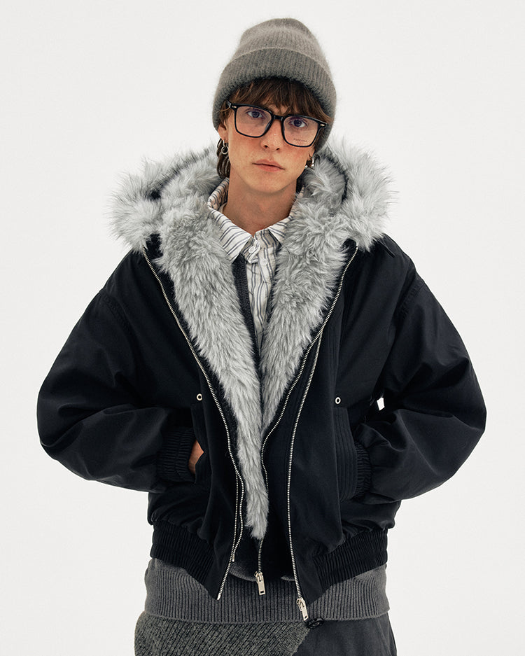 MADWITCH FAUX SHEAR PARKA #990919