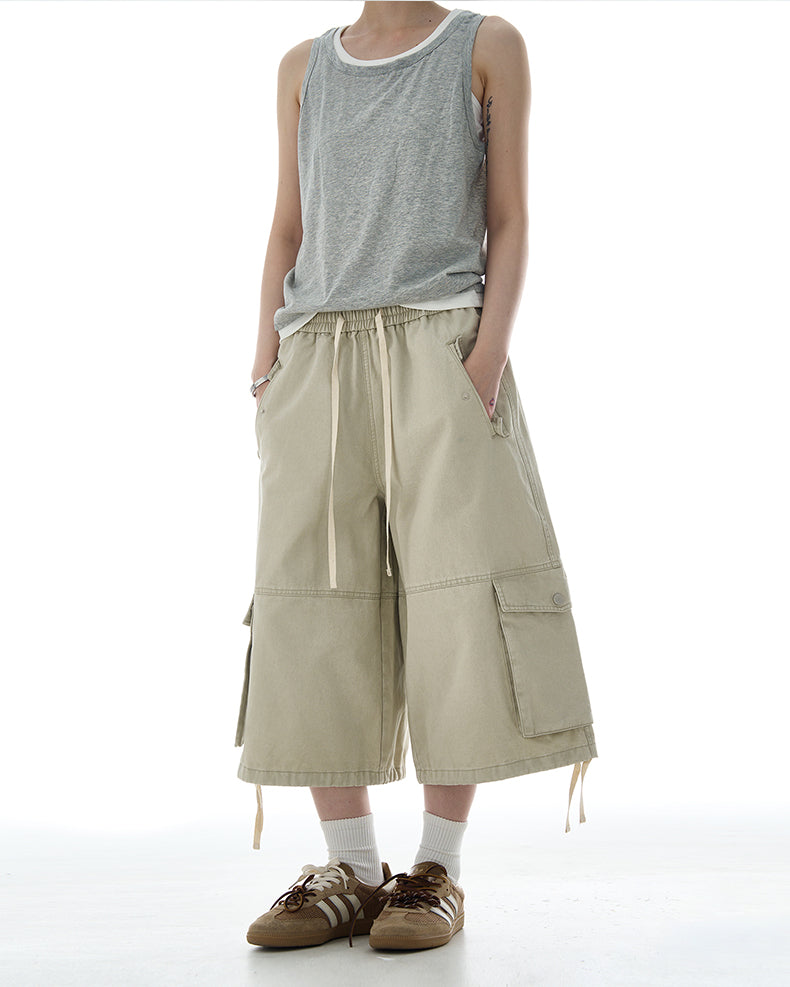 MADWITCH RELAXED FIT UTILITY CARGO SHORTS #A600