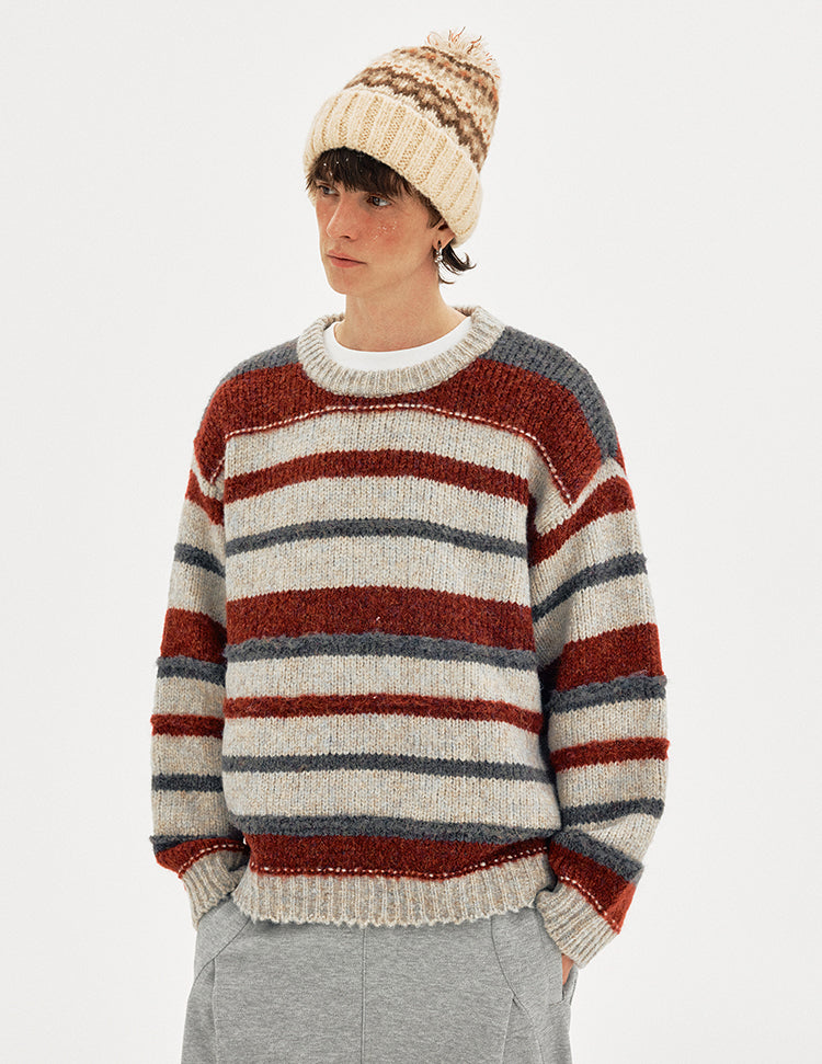 MADWITCH CONTRAST STRIPE SWEATER #91335