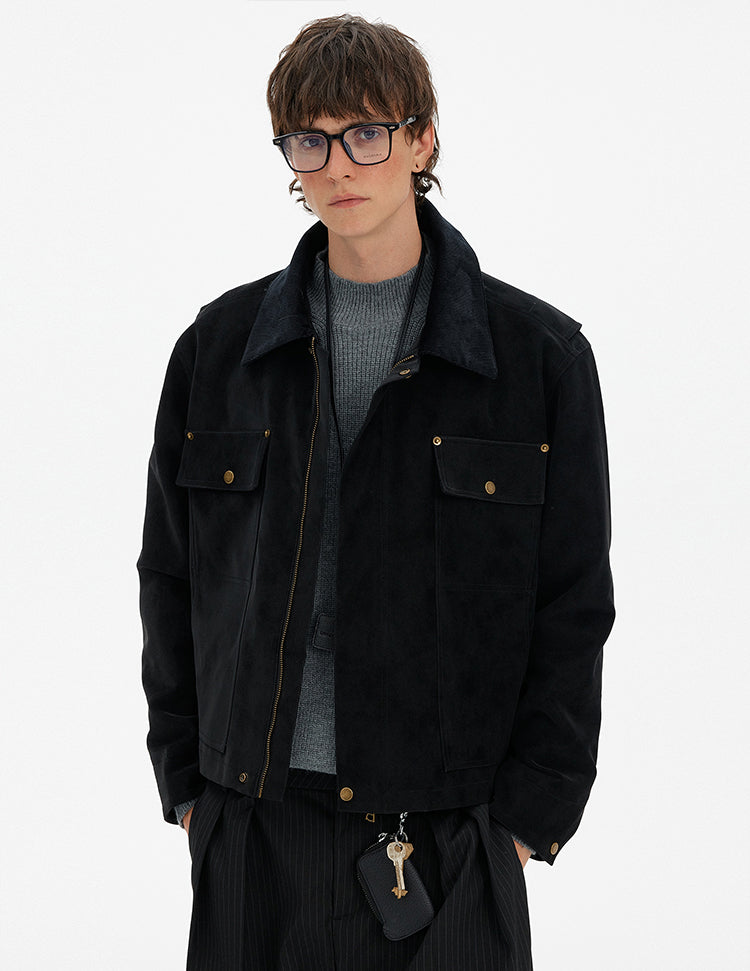 MADWITCH DECONSTRUCTED SUEDE CORDUROY JACKET #Y25203