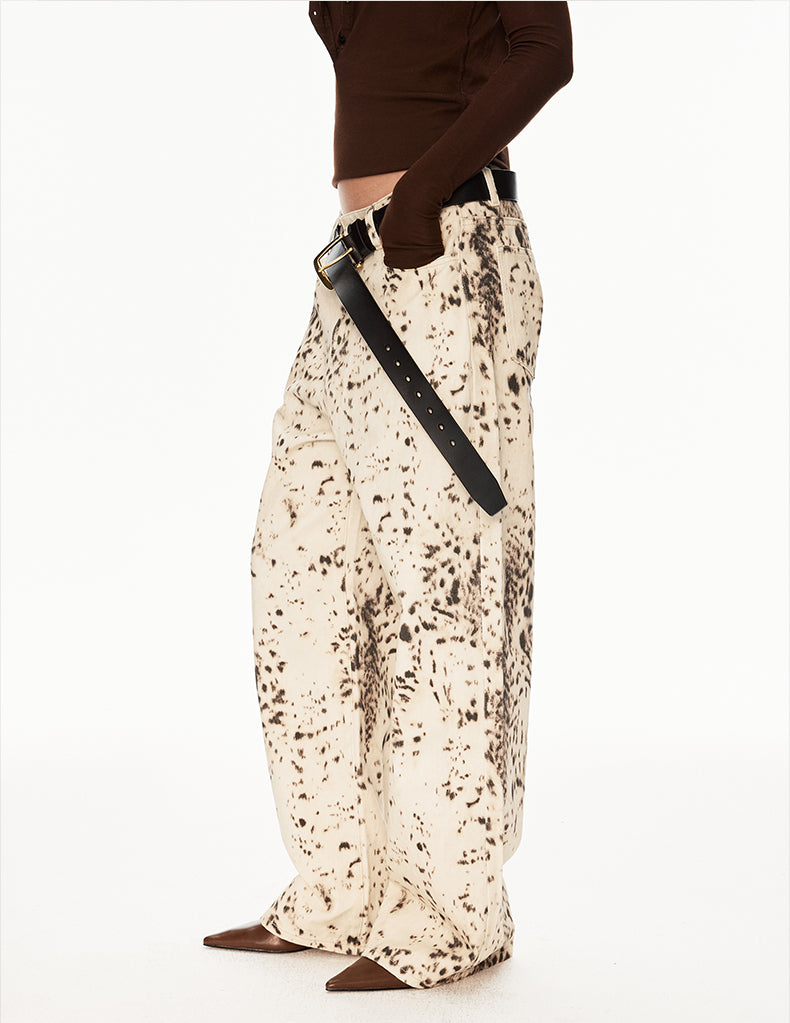 MADWIT LEOPARD PRINT JEANS #DR6998