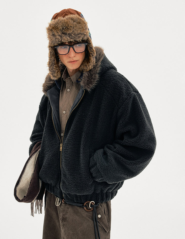 MADWITCH SHEAR HOODED COAT #BBXM026