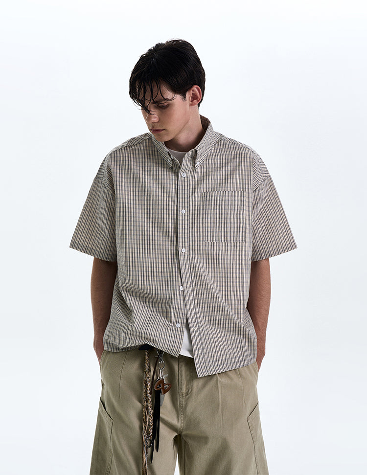 MADWITCH MINIMAL CASUAL SHORT SHIRT #CR224