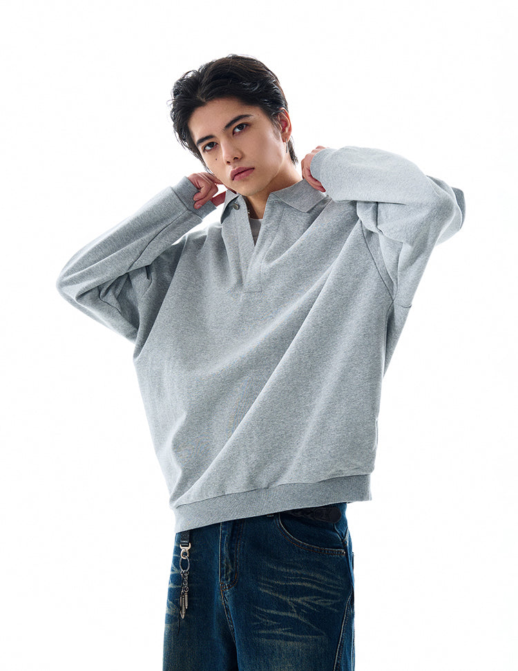 MADWITCH TURN-DOWN COLLAR VERSATILE TOP #0198