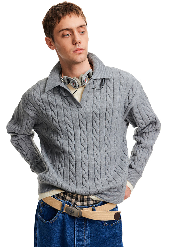 MADWITCH TWIST COLLAR KNIT #C2509Q25