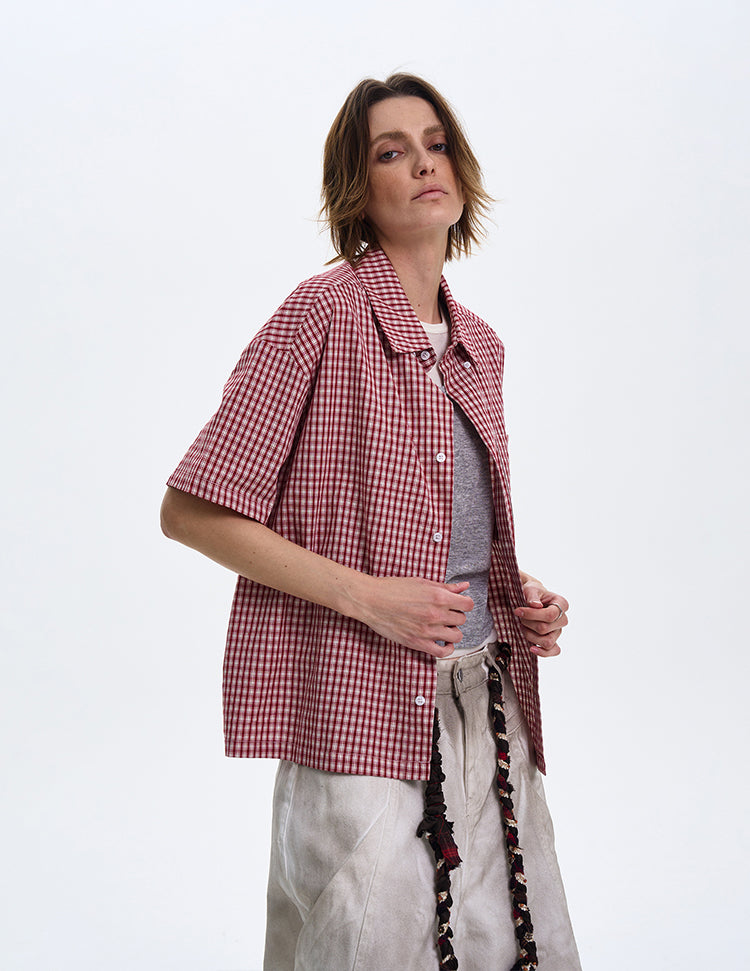 MADWITCH VINTAGE PLAID SHIRT #CR213