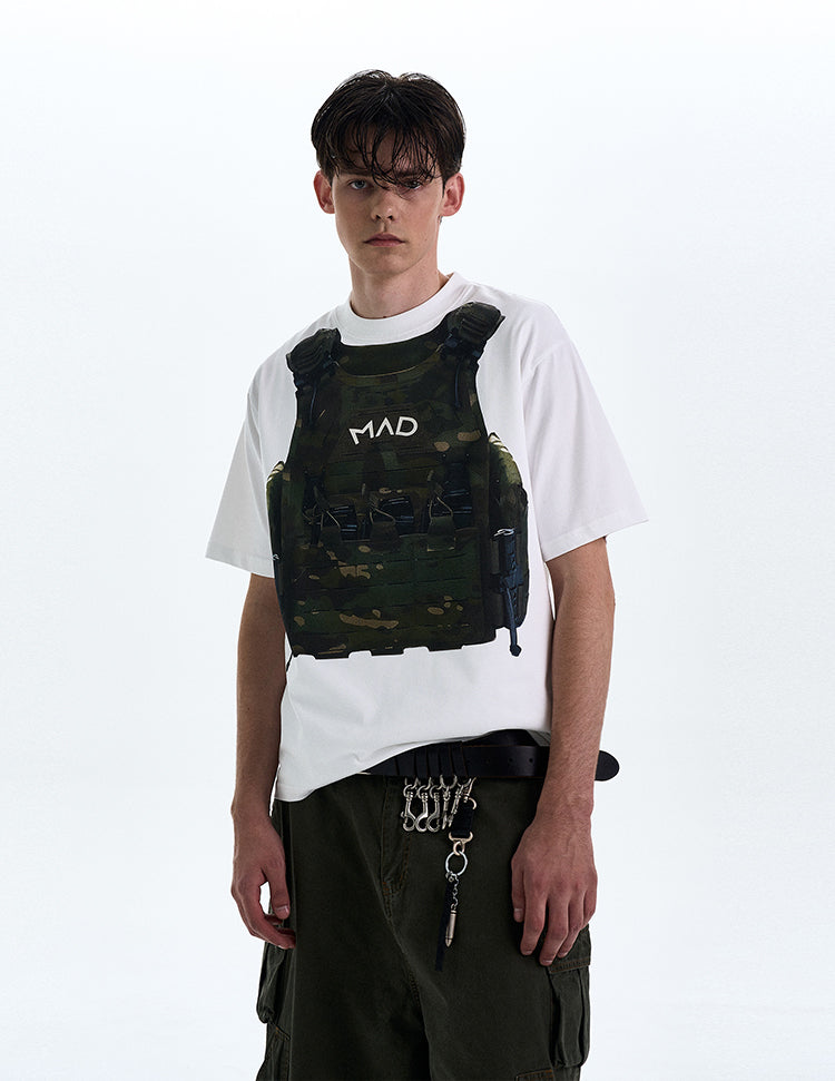 MADWITCH ORIGINAL VEST PRINT T-SHIRT #MD4172