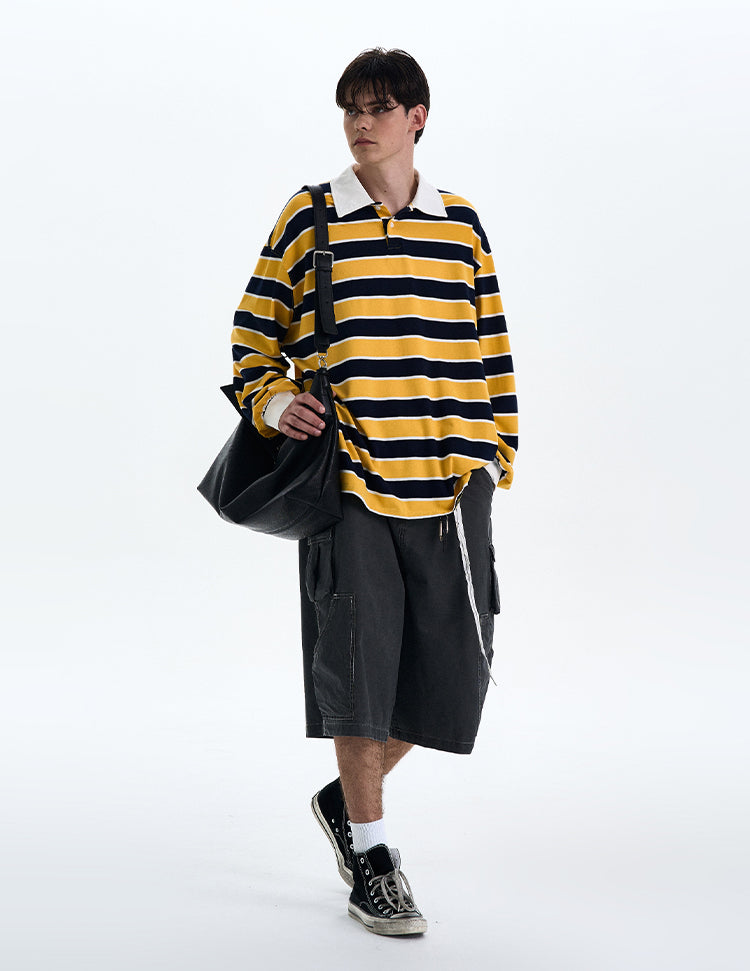 MADWITCH COLORBLOCK STRIPED LONG SLEEVE TEE #T56