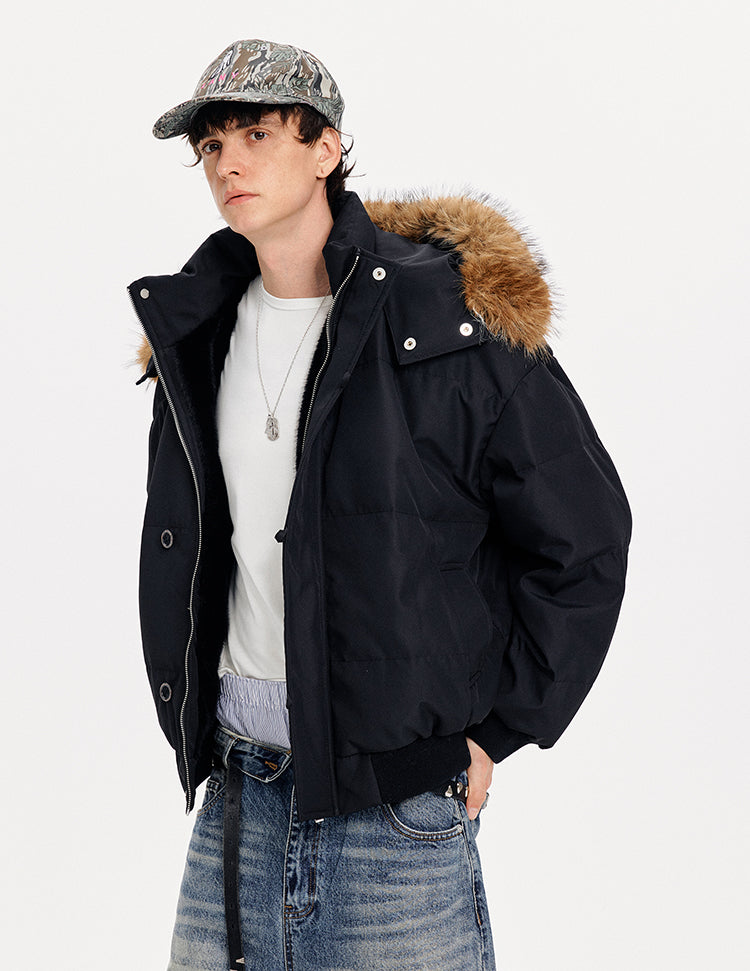 MADWITCH HOODED MINIMALIST DOWN JACKET #630321