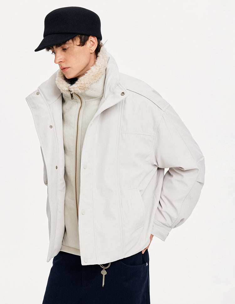 MADWITCH PATCHWORK FAUX LAYER DOWN JACKET #630132