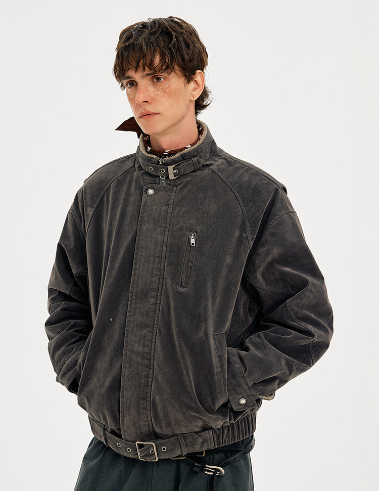 MADWITCH SUEDE QUILTED RECONSTRUCTION JACKET #AW25511