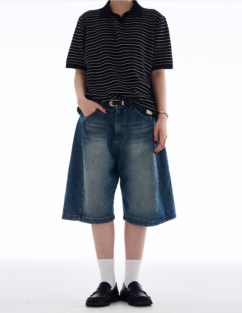 MADWITCH EXTRA BAGGY CROPPED JEANS #L811