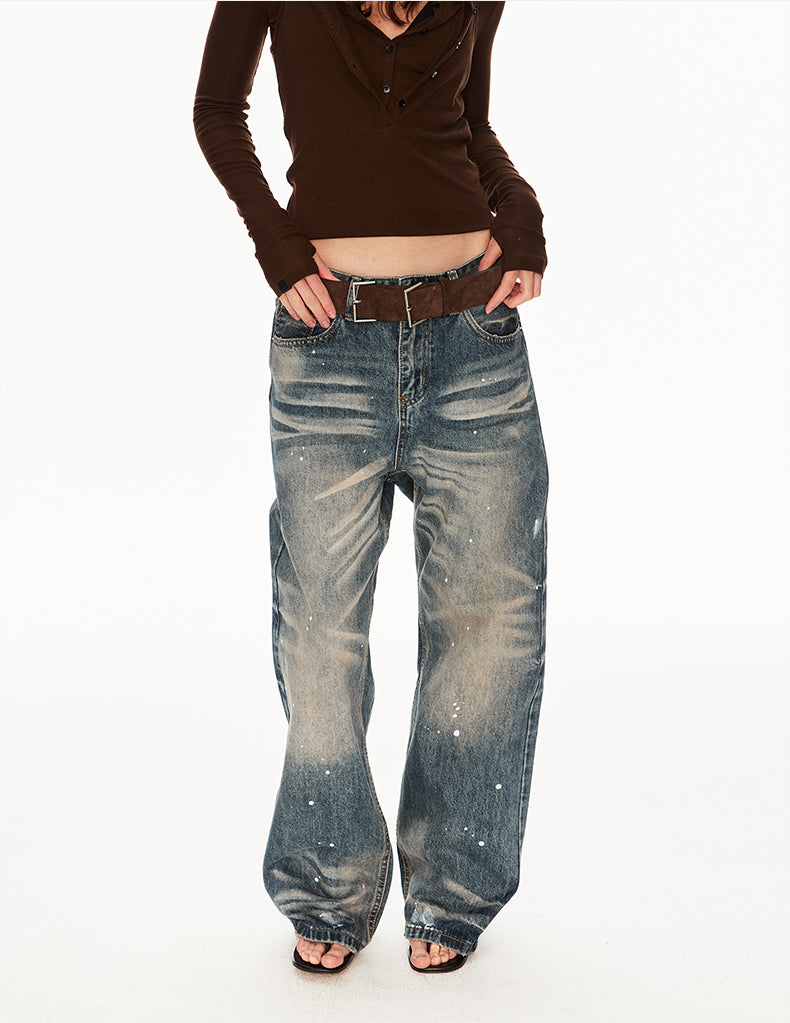 MADWIT INK SPLATTER JEANS #G6942