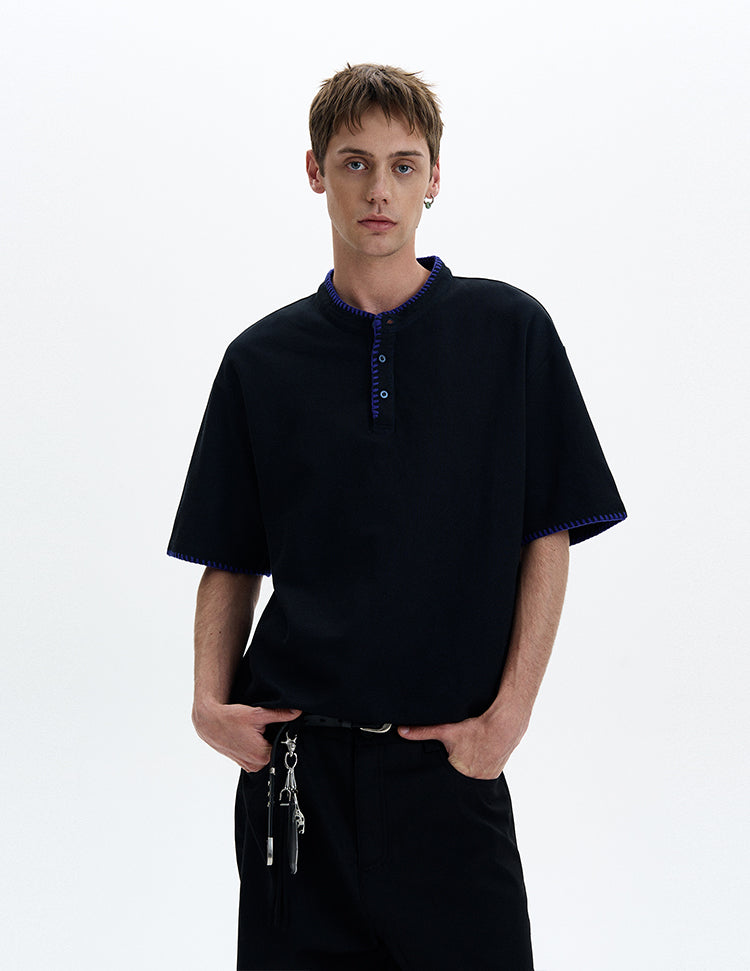 MADWITCH HENLEY NECK TEE #C1699X25