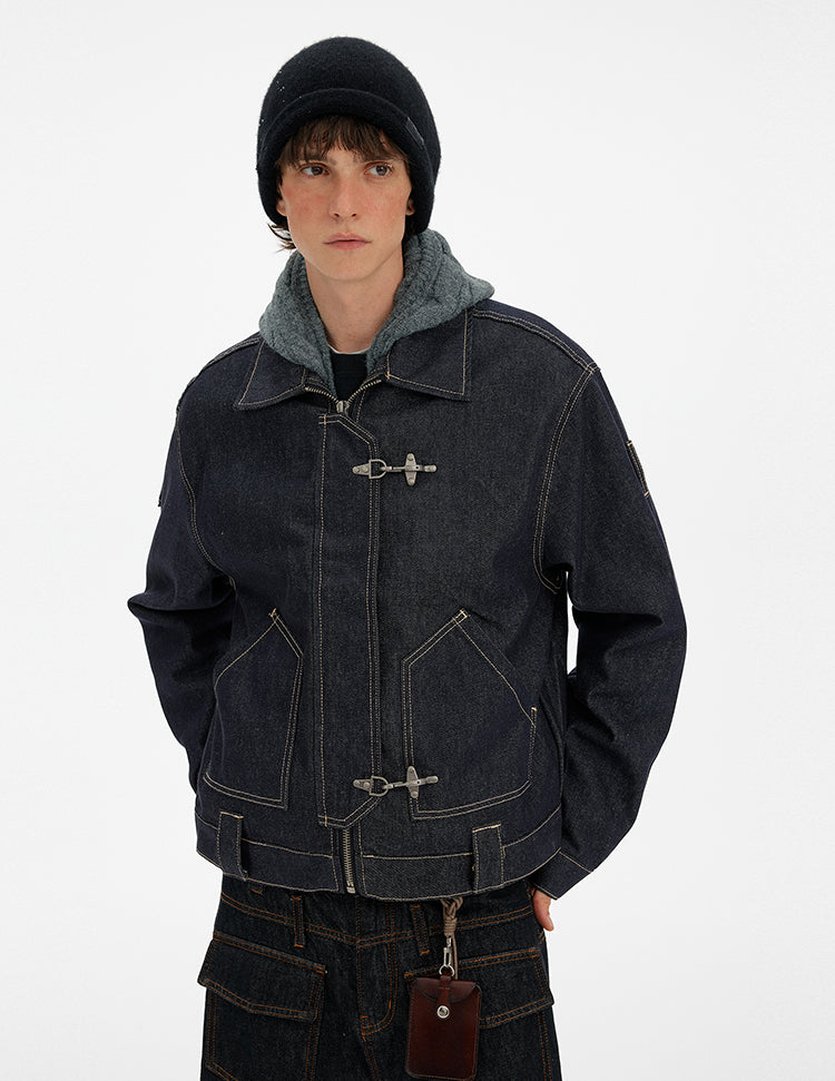 MADWITCH DECONSTRUCTED FLIGHT DENIM JACKET #DY3002
