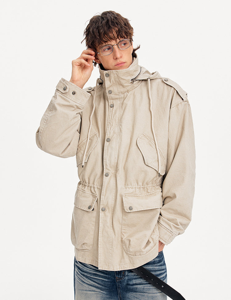 MADWITCH HOODED LONG WORKWEAR COAT #CW1308