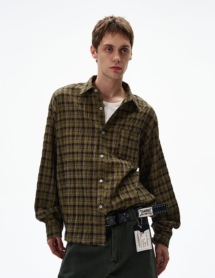 MADWITCH UNISEX AUTUMN PLAID SHIRT #CR6252