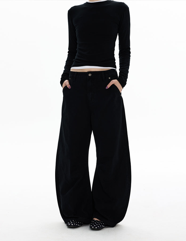 MADWITCH DECONSTRUCTED WASHED WIDE PANTS #DR7701