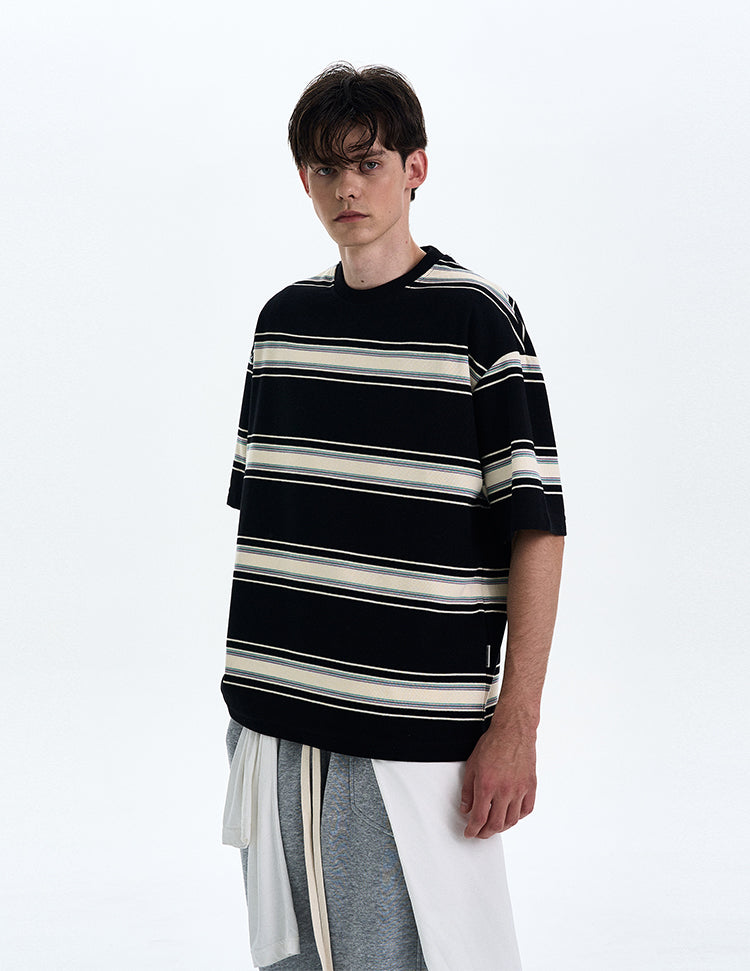 MADWITCH STRIPED SHORT SLEEVE SHIRT #27325