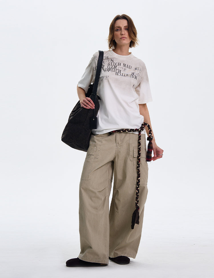 MADWITCH LETTER PRINT SHORT SLEEVE #MD3635