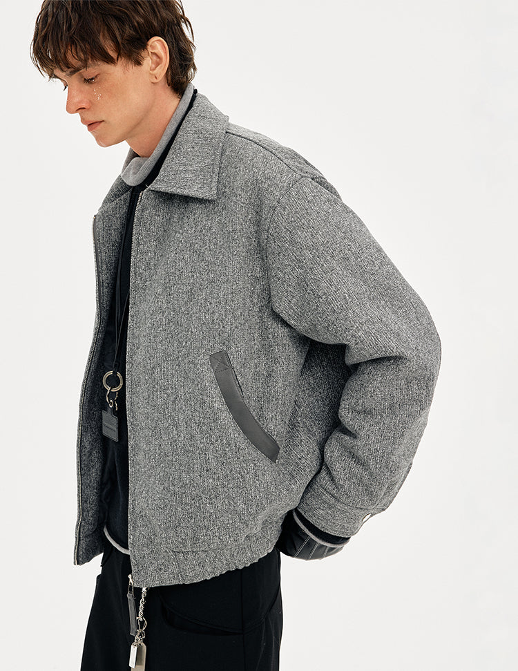 MADWITCH NOTCHED COLLAR QUILTED OVERCOAT #OY2557