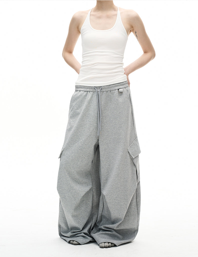 MADWITCH MULTI-POCKET WIDE SWEATPANTS #C930