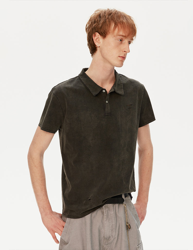 MADWITCH DISTRESSED WASHED TEE #AW26046