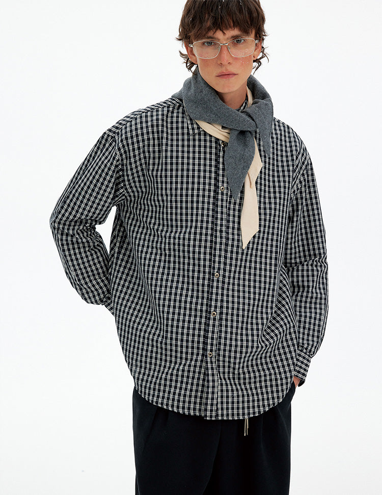 MADWITCH RETRO COLORBLOCK PLAID SHIRT #CW1155
