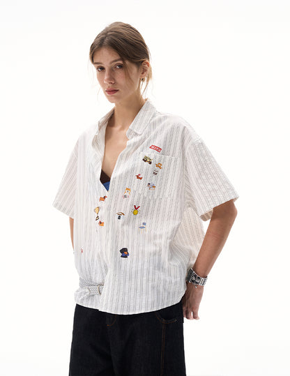 MADWITCH GIRLY STRIPED BLOUSE #TP231