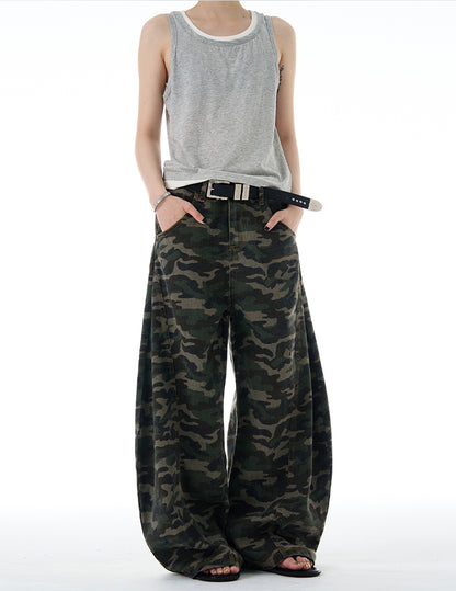 MADWITCH CAMO WIDE-LEG PANTS #G6808