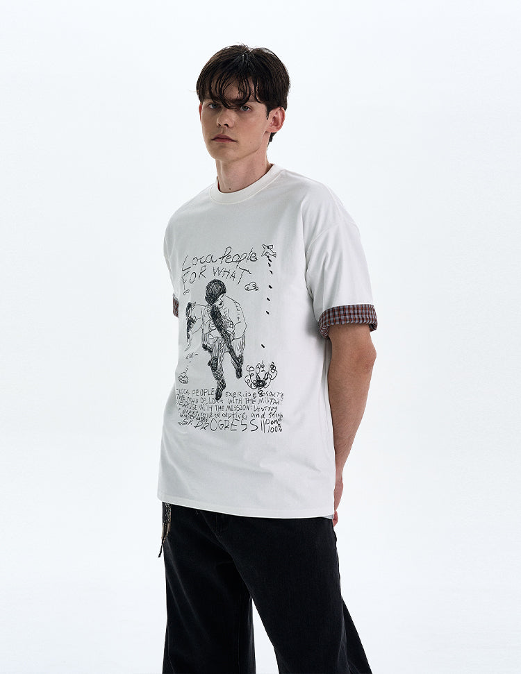 MADWITCH GRAFFITI PRINT TEE #T9503