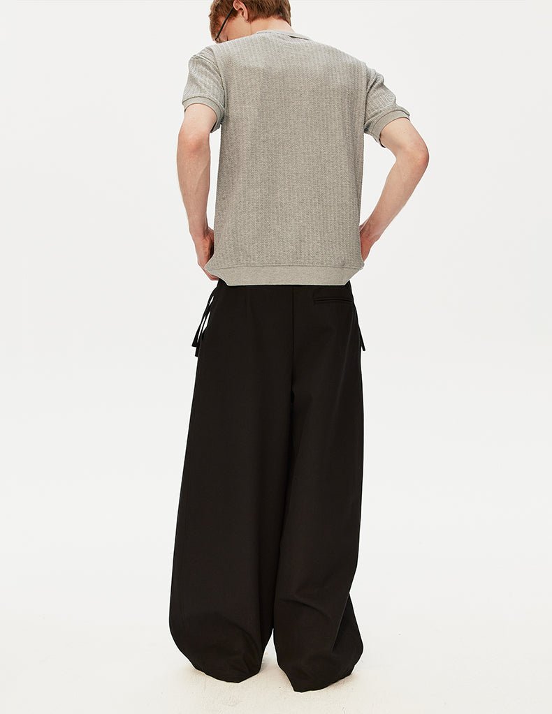 MADWITCH WIDE DRAPED TROUSERS 56013K - MadWitch Store